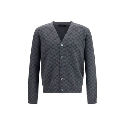 Gucci Gray Wool Oves Aries Cardigan