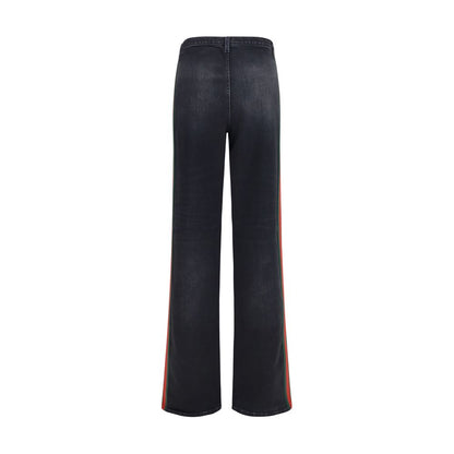 Gucci Black Cotton Straight-Leg Jeans