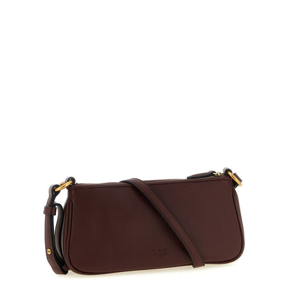 PINKO Bordeaux Cowhide Crossbody Bag