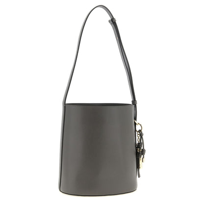Furla Gray Calfskin Shoulder Bag