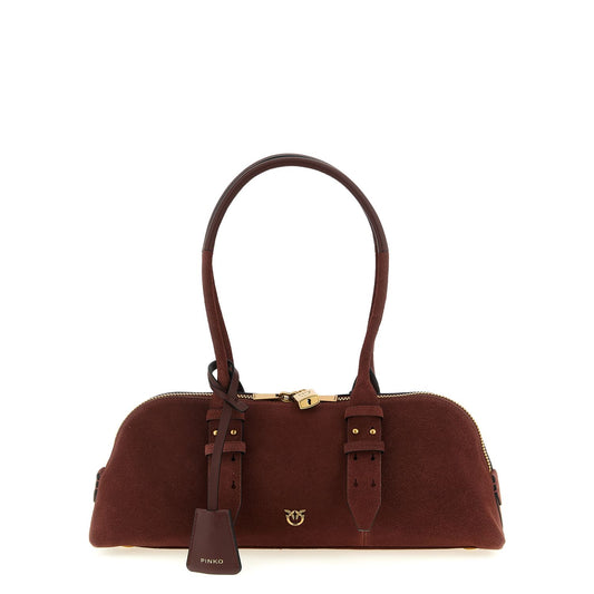 PINKO Bordeaux Cowhide Shoulder Bag