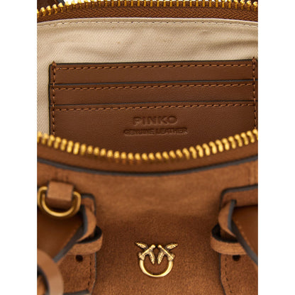 PINKO Brown Cowhide Shoulder Bag