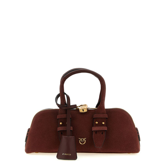 PINKO Bordeaux Cowhide Shoulder Bag