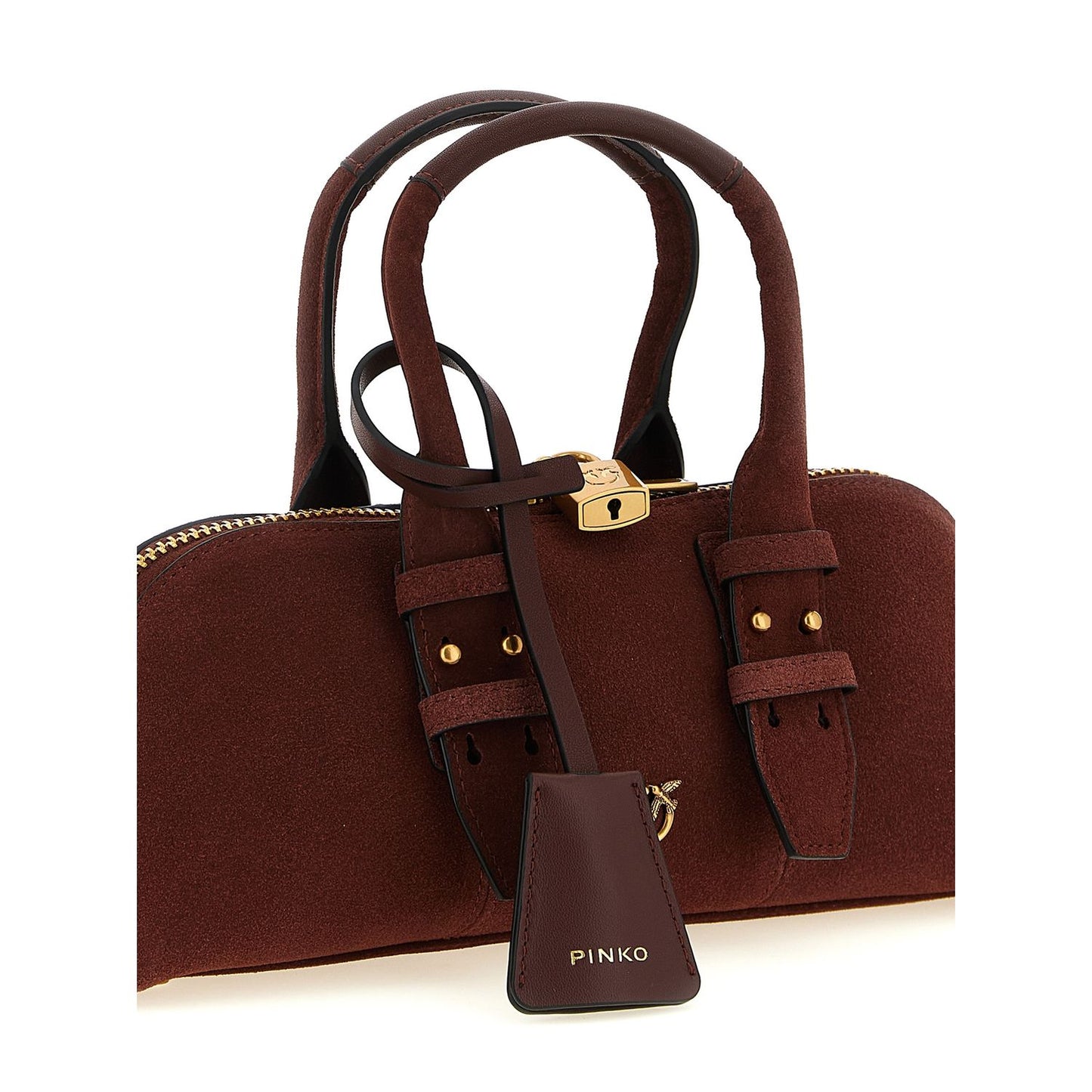 PINKO Bordeaux Cowhide Shoulder Bag