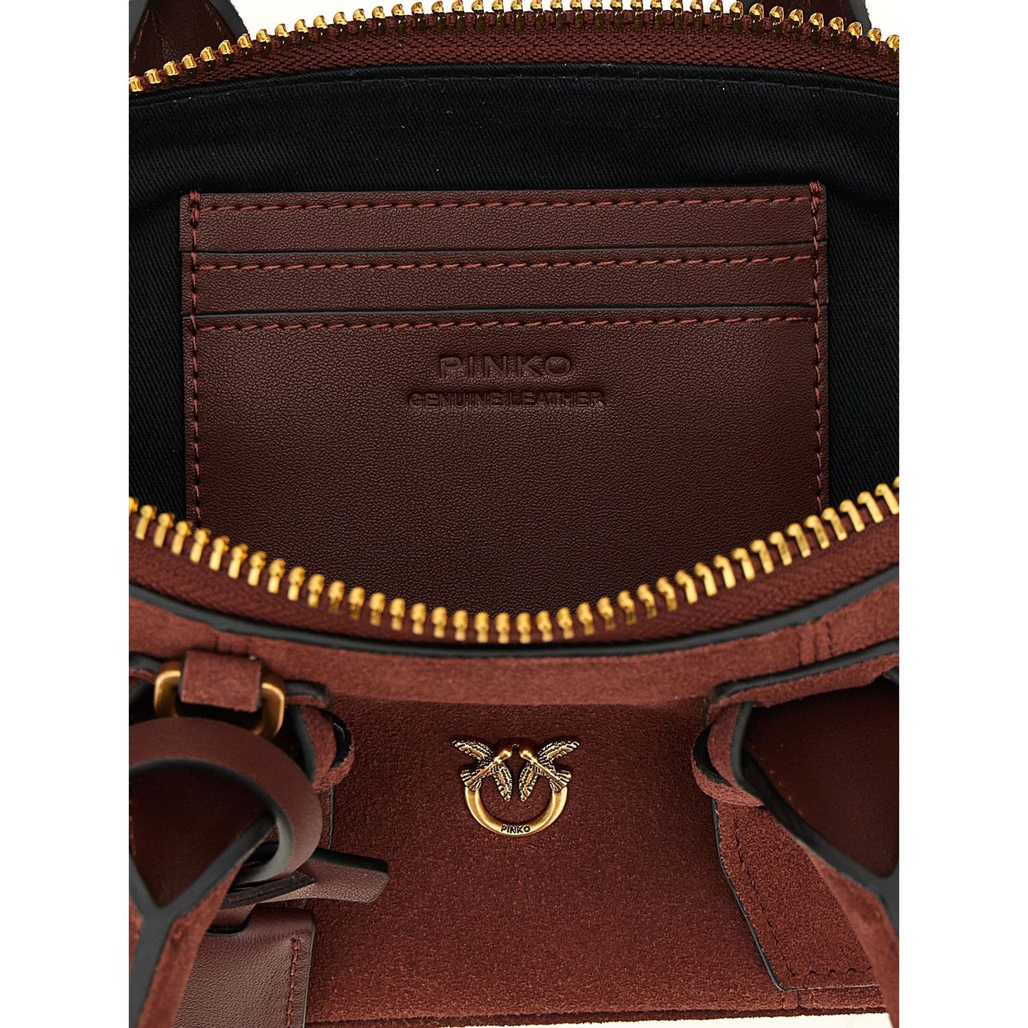PINKO Bordeaux Cowhide Shoulder Bag