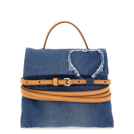 Moschino Blue Cotton Handbag