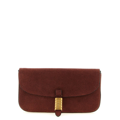 PINKO Bordeaux Cowhide Shoulder Bag