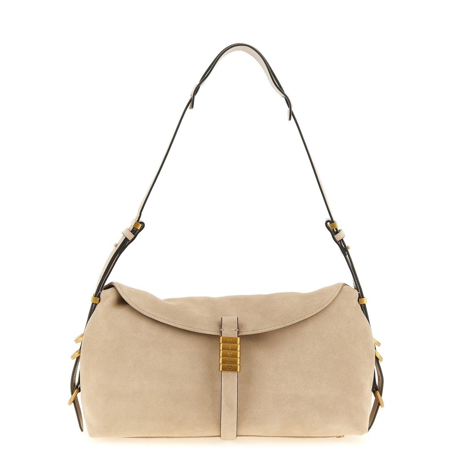 PINKO Beige Cowhide Shoulder Bag