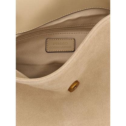 PINKO Beige Cowhide Shoulder Bag