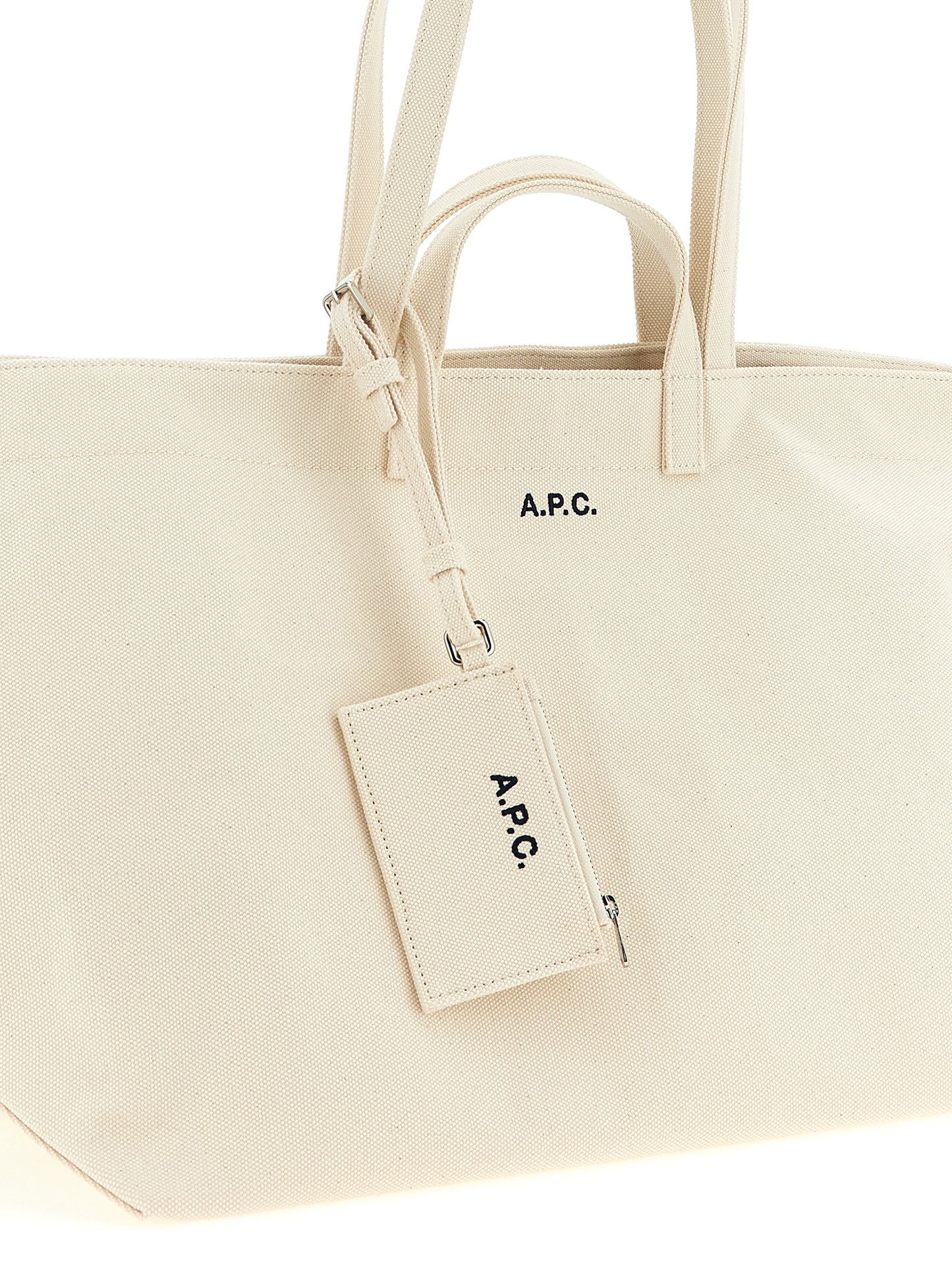 A.P.C. Beige Cotton Tote Bag