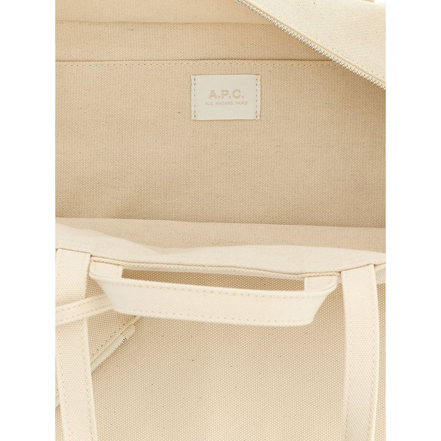 A.P.C. Beige Cotton Tote Bag