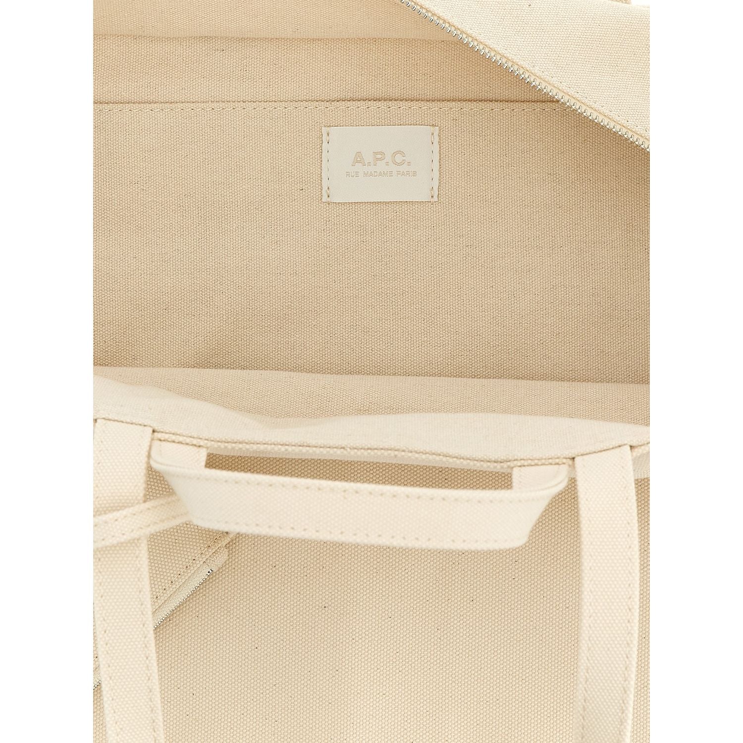 A.P.C. Beige Cotton Tote Bag