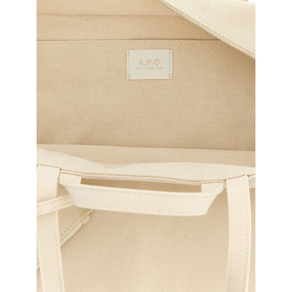 A.P.C. Beige Cotton Tote Bag