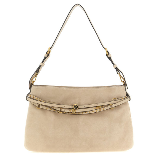 PINKO Beige Cowhide Shoulder Bag
