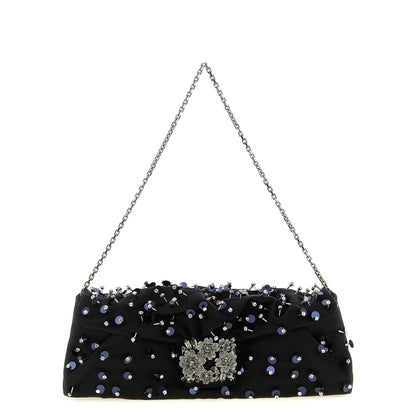 Roger Vivier Black Viscose Clutch Bag