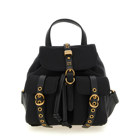 PINKO Black Polyamide Backpack