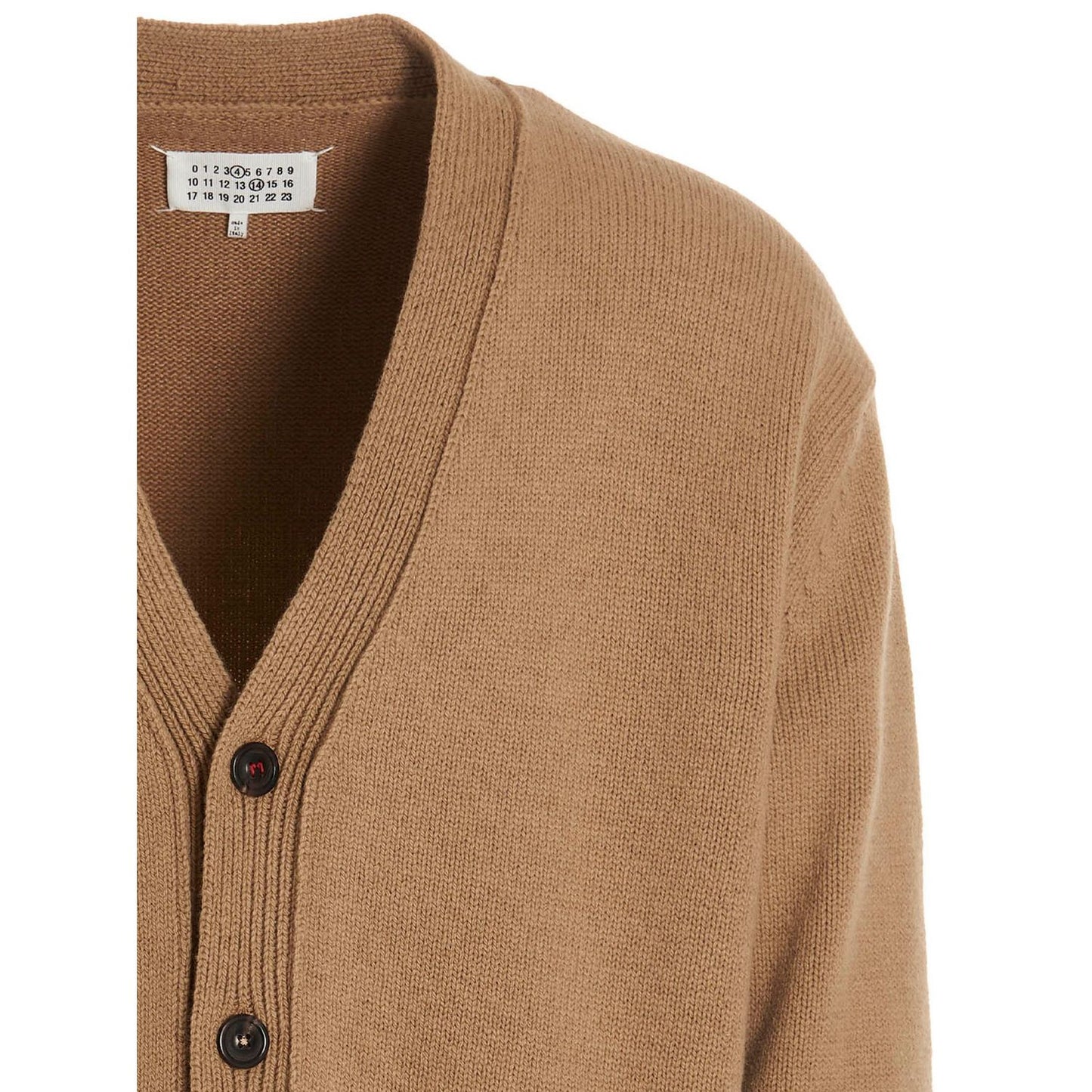 Maison Margiela Beige Wool Cardigan
