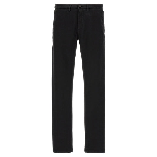 Department 5 Black Cotton Casual Pants