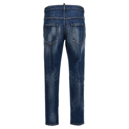 Dsquared² Blue Cotton Relaxed Fit Jeans
