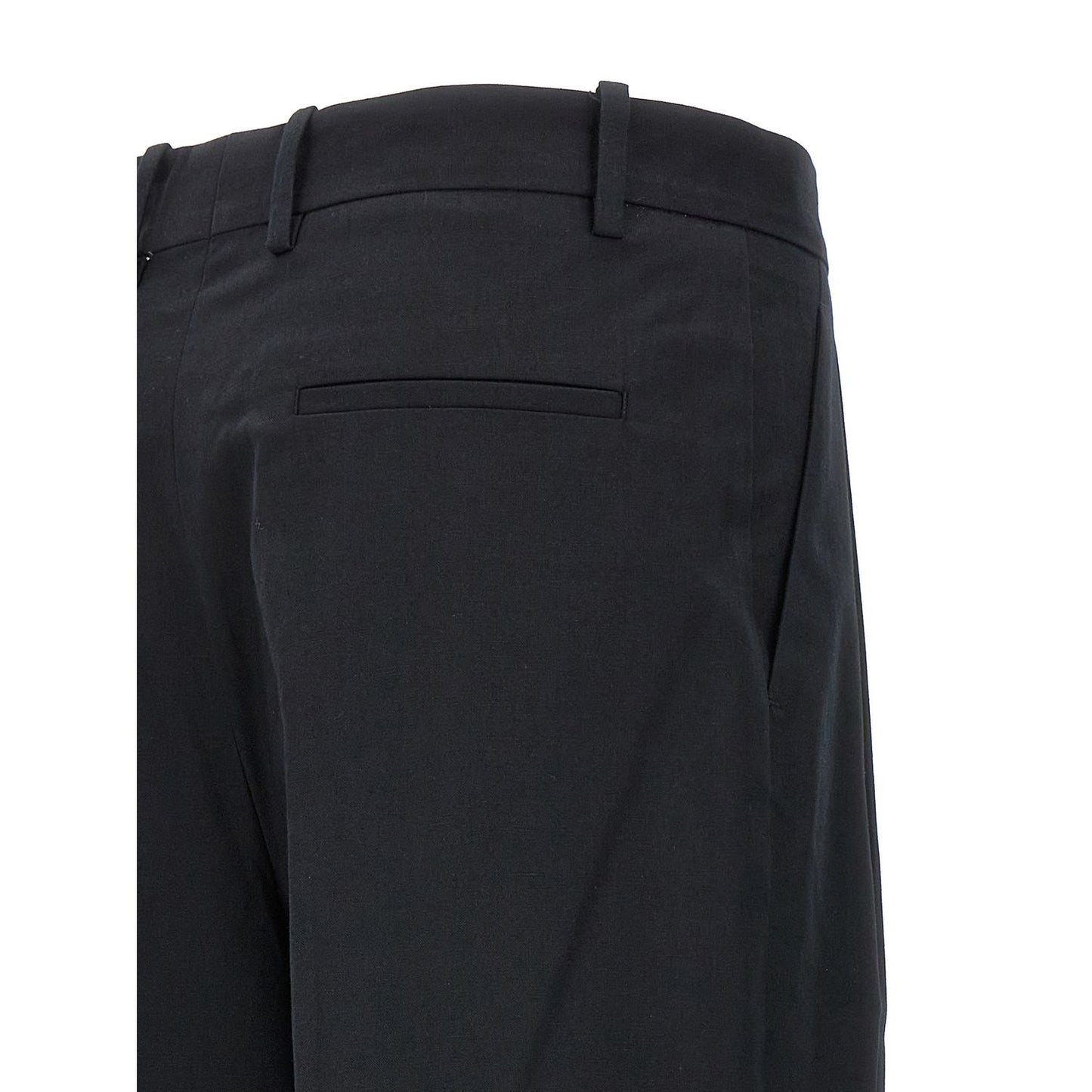 Armarium Black Cotton Casual Pants