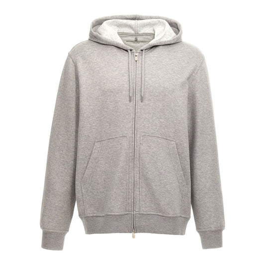 Brunello Cucinelli Gray Cotton Sweatshirt