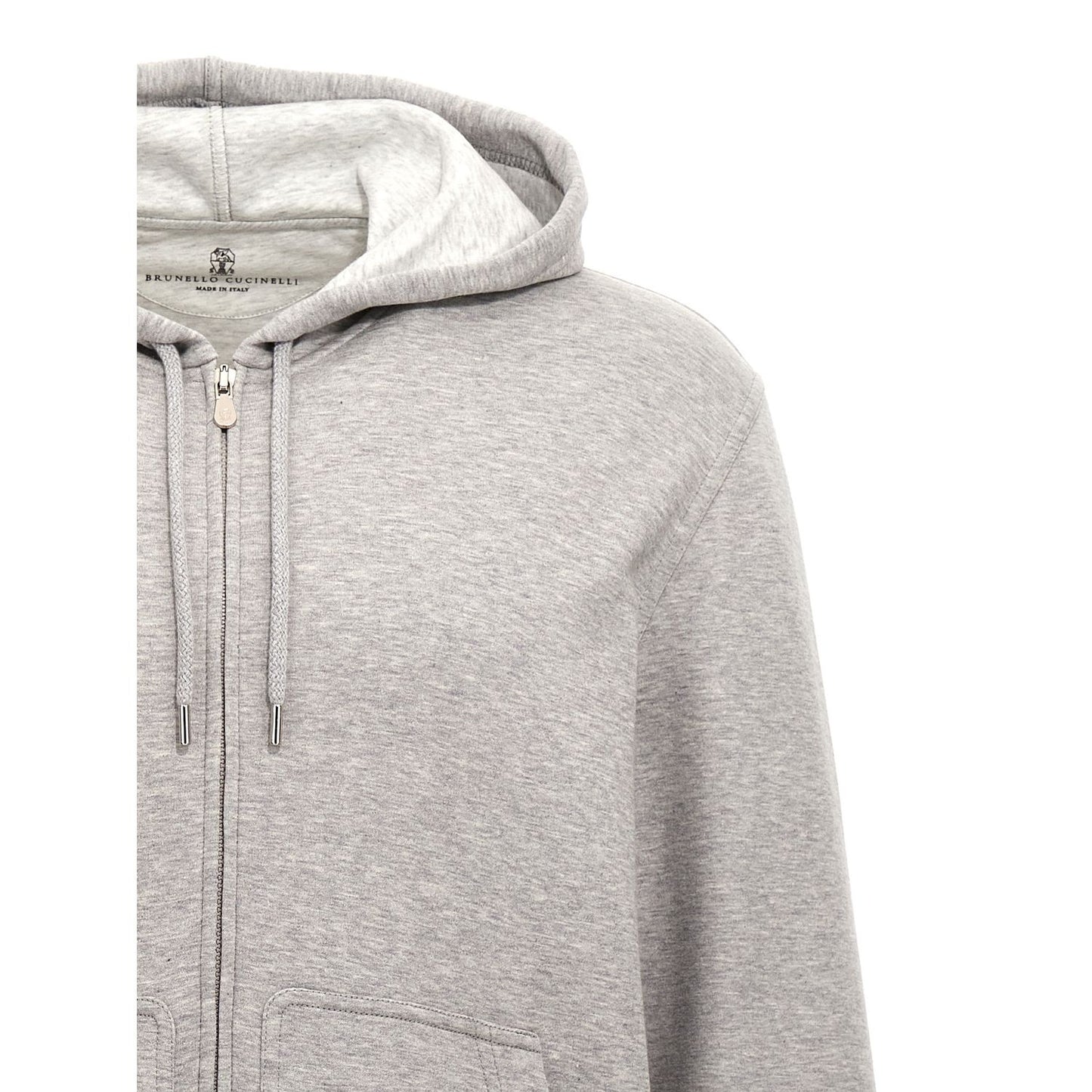 Brunello Cucinelli Gray Cotton Sweatshirt