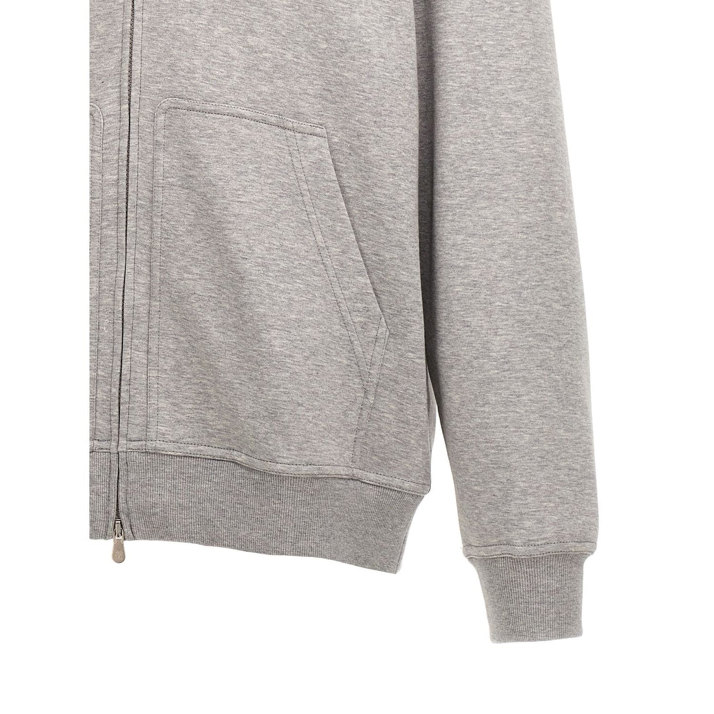 Brunello Cucinelli Gray Cotton Sweatshirt
