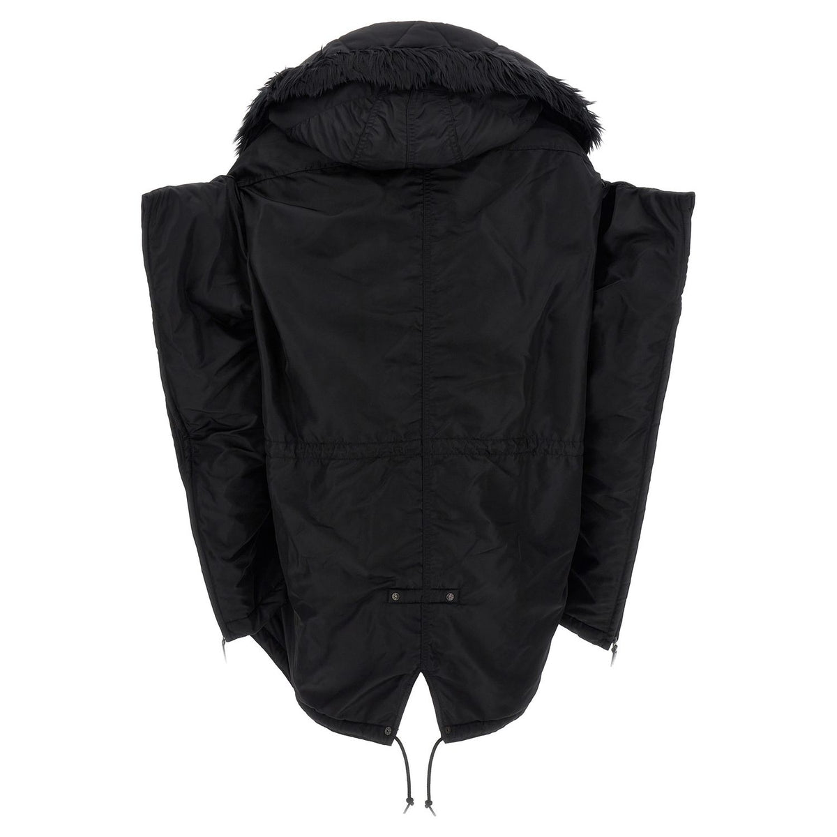 Junya Watanabe Black Nylon Full-Length Jacket