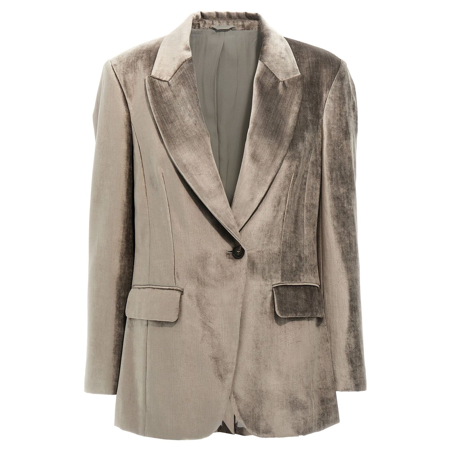 Brunello Cucinelli Gray Cotton Blazer