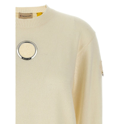 MONCLER GENIUS White Wool Cardigan
