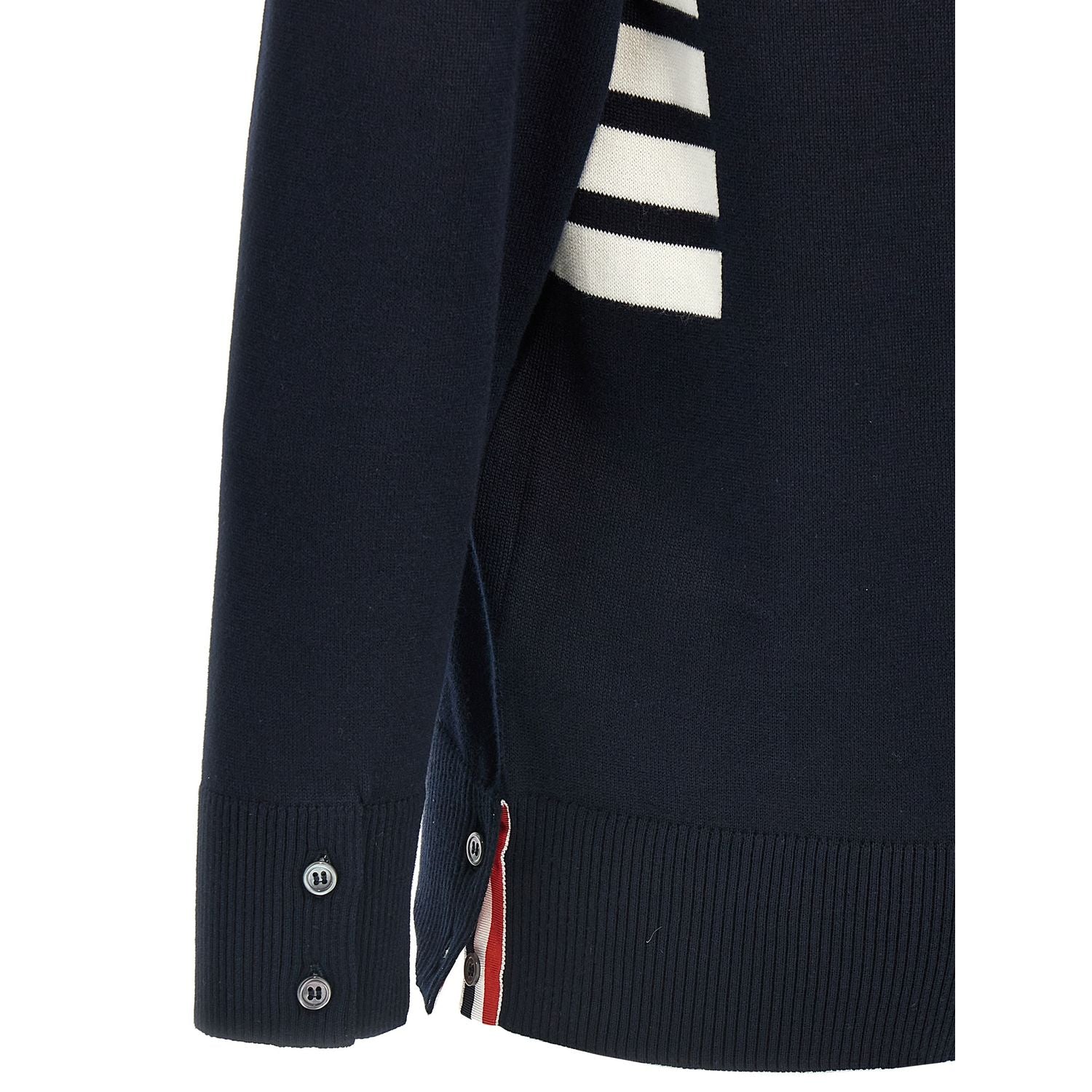 Thom Browne Blue Cotton Cardigan