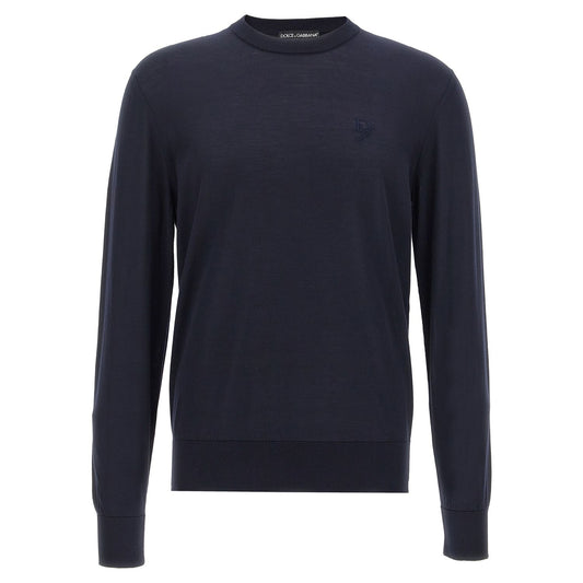 Dolce & Gabbana Blue Silk Cardigan