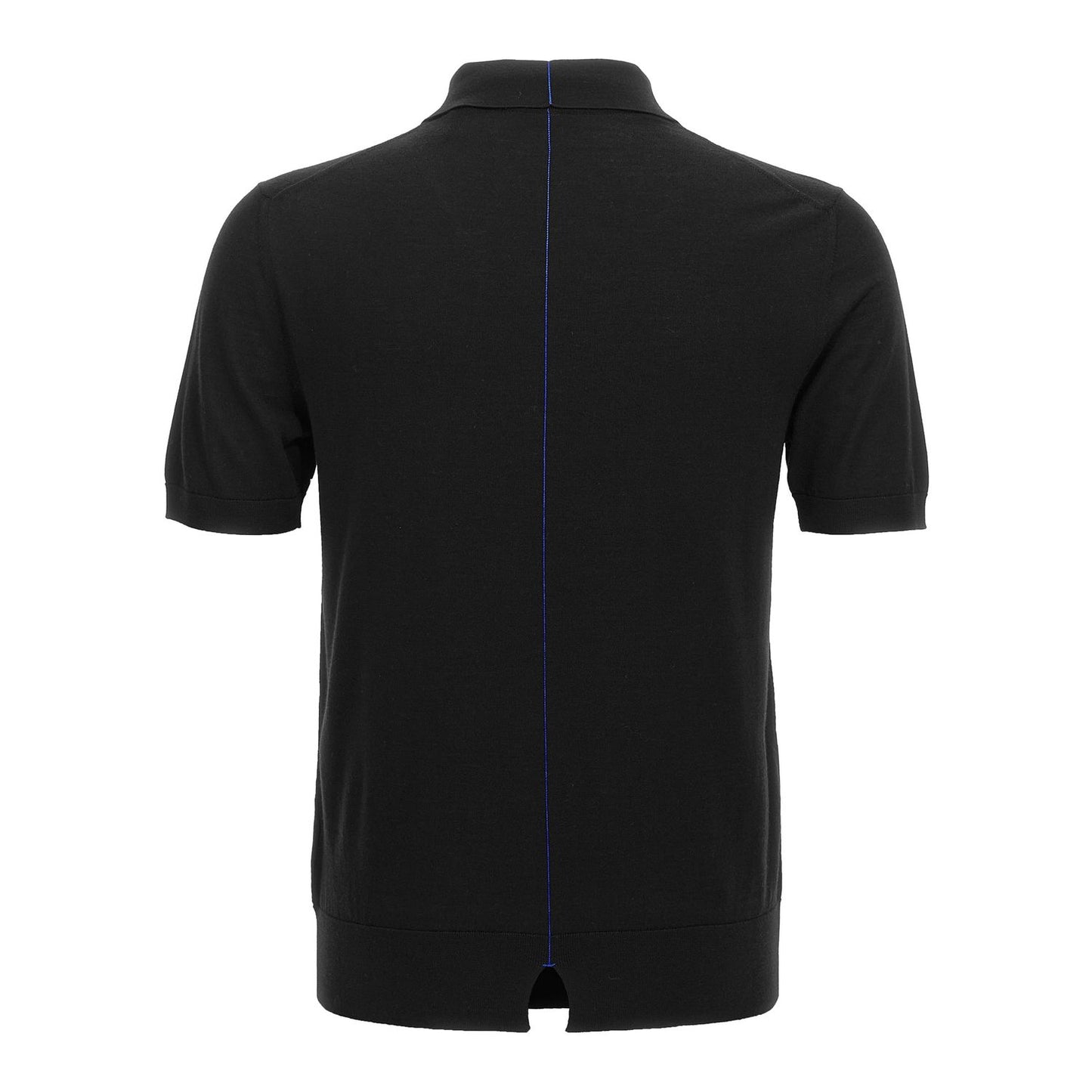 Burberry Black Wool Polo Shirt
