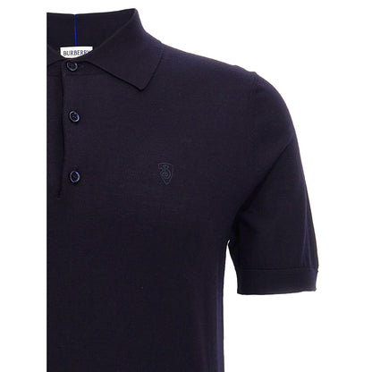 Burberry Blue Wool Polo Shirt