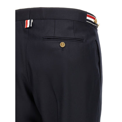 Thom Browne Blue Wool Casual Pants