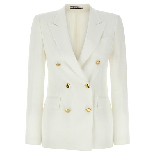 Tagliatore White Viscose Blazer