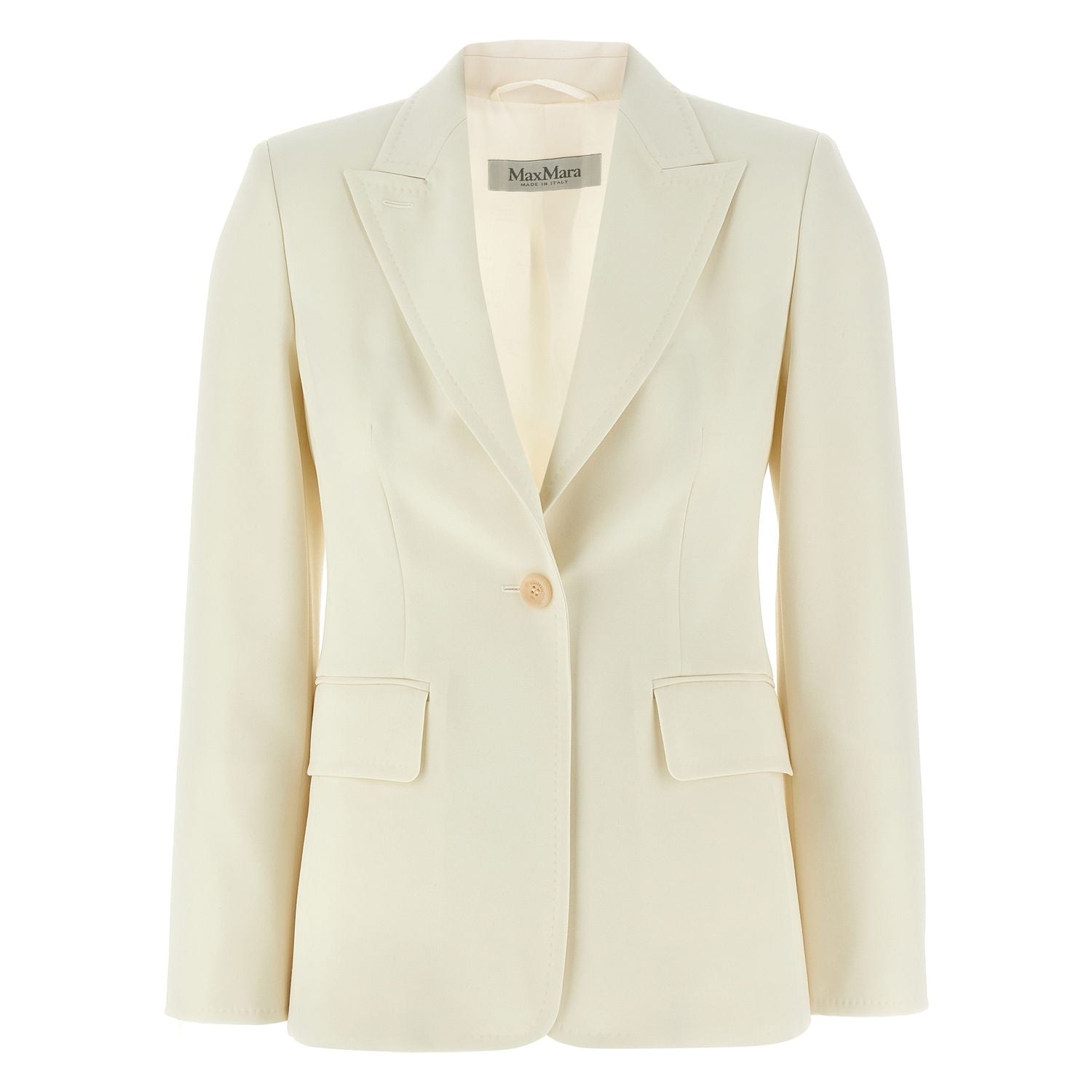 Max Mara White Virgin Wool Blazer