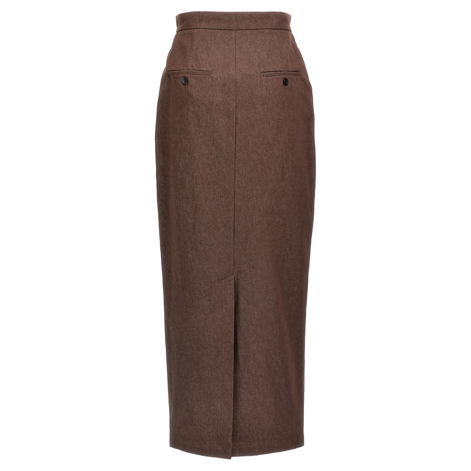 Max Mara Brown Cotton Mini Skirt