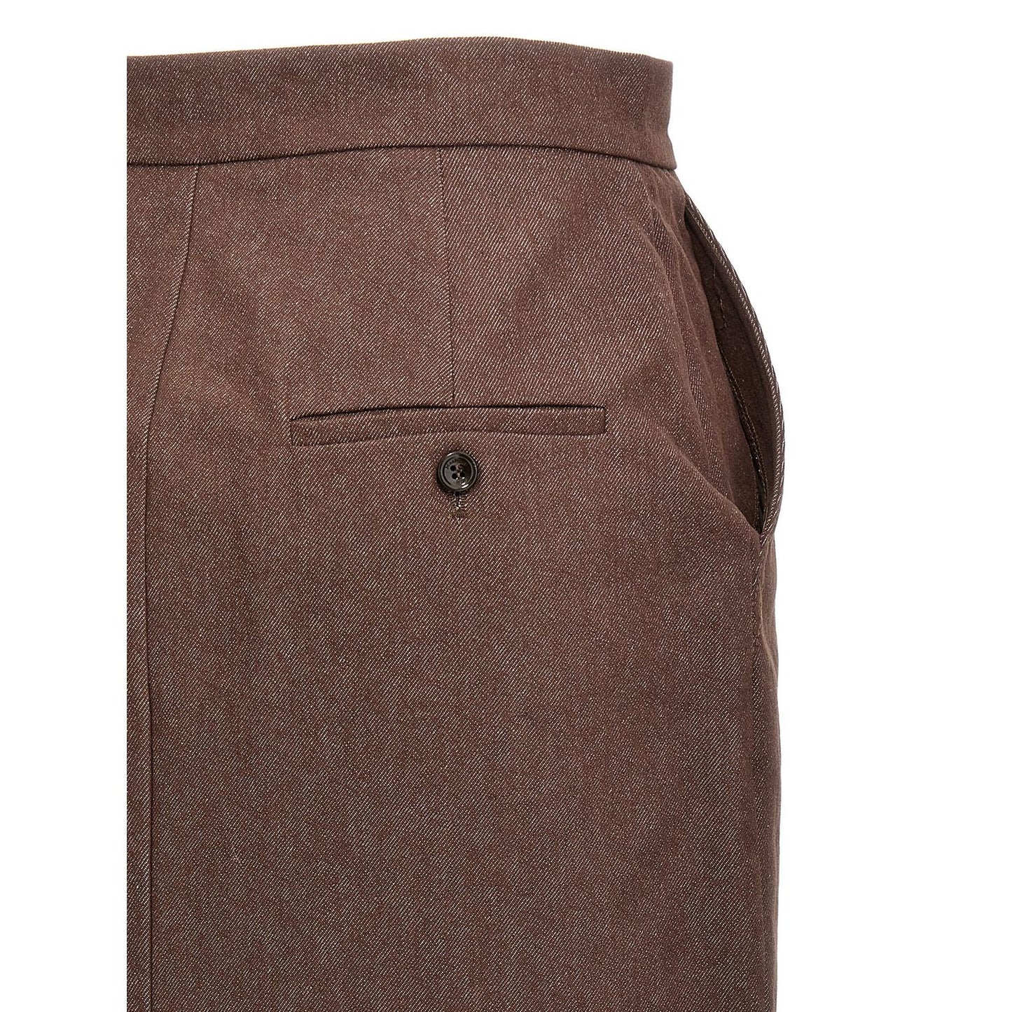 Max Mara Brown Cotton Mini Skirt