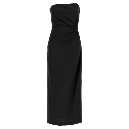 Max Mara Black Virgin Wool Long Dress