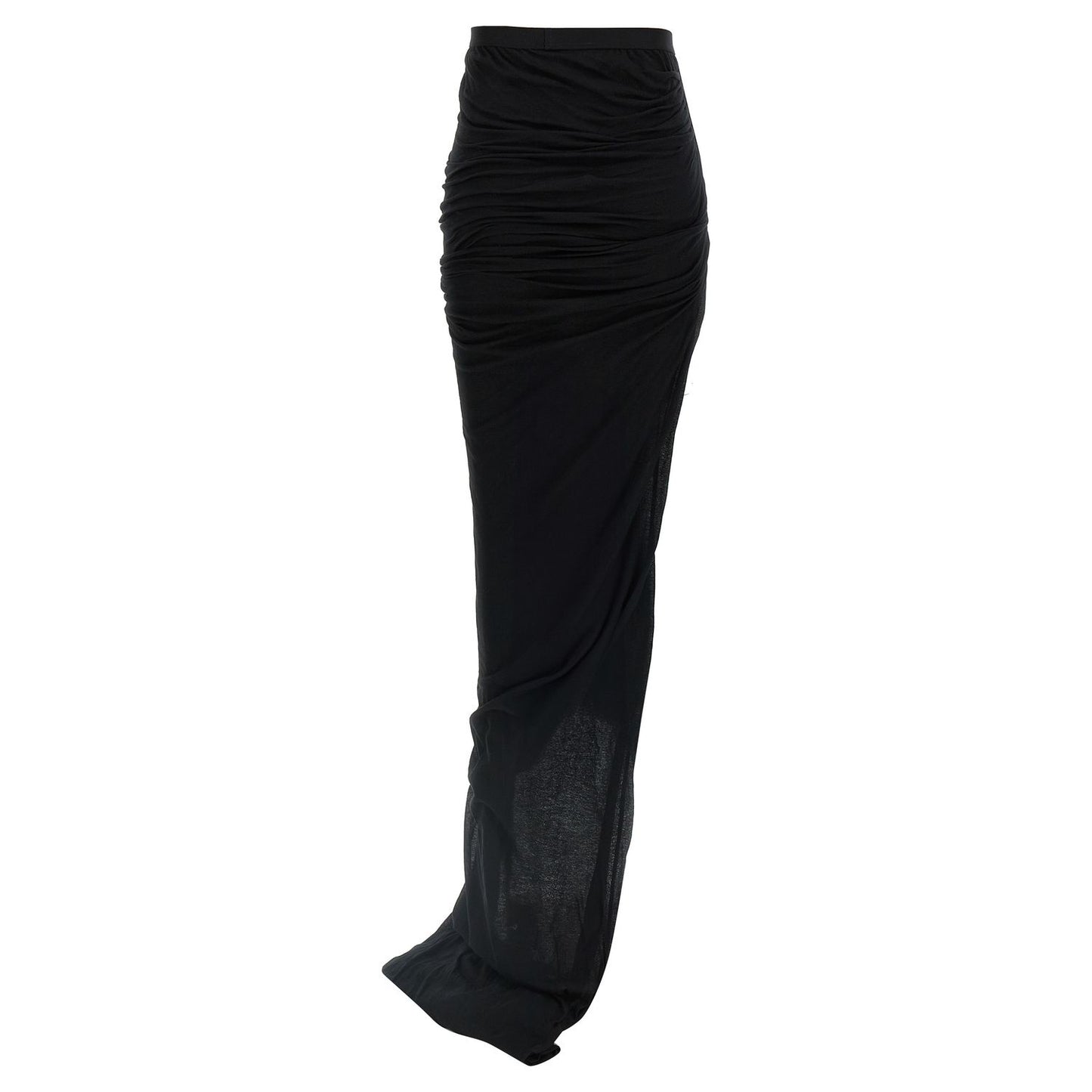 Rick Owens Black Cotton Mini Skirt