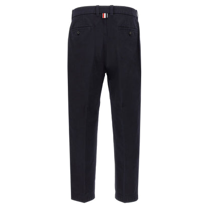 Thom Browne Blue Cotton Casual Pants