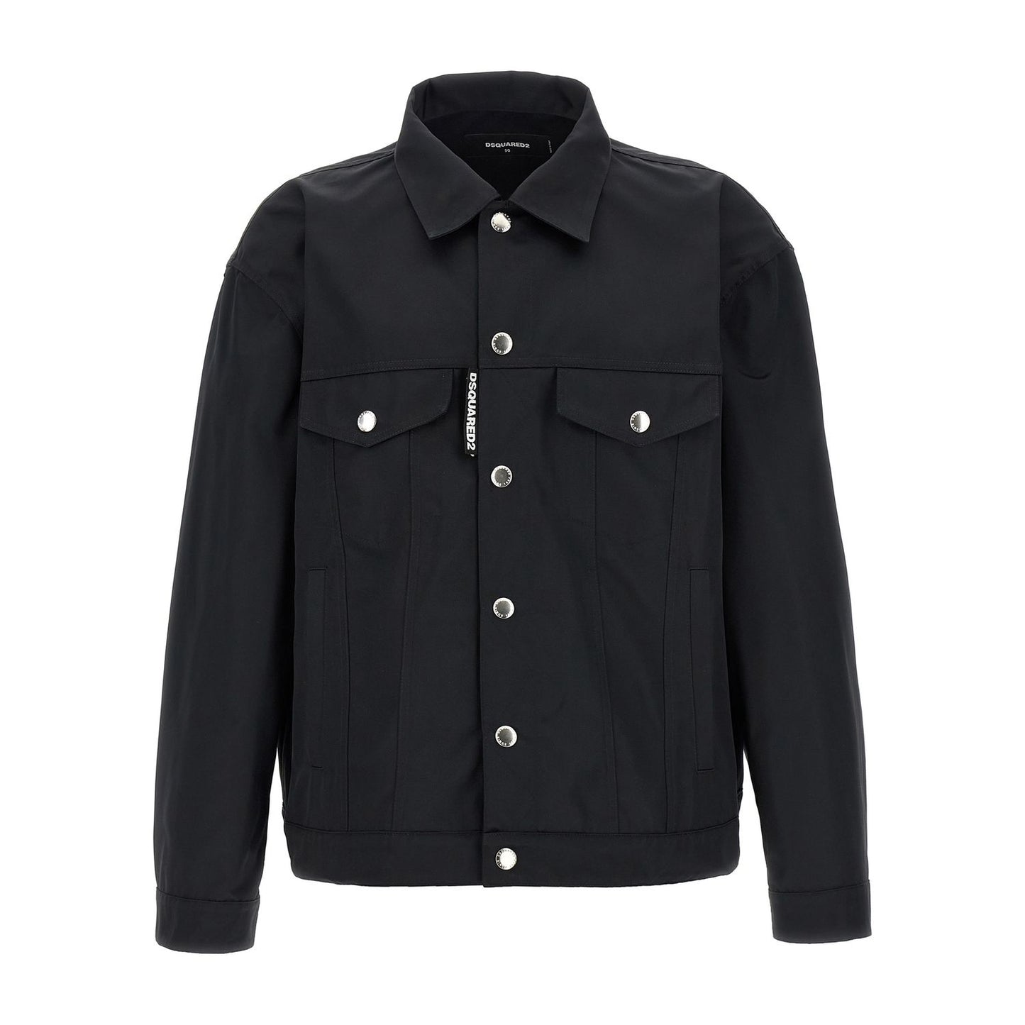 Dsquared² Black Polyester Full-Length Jacket