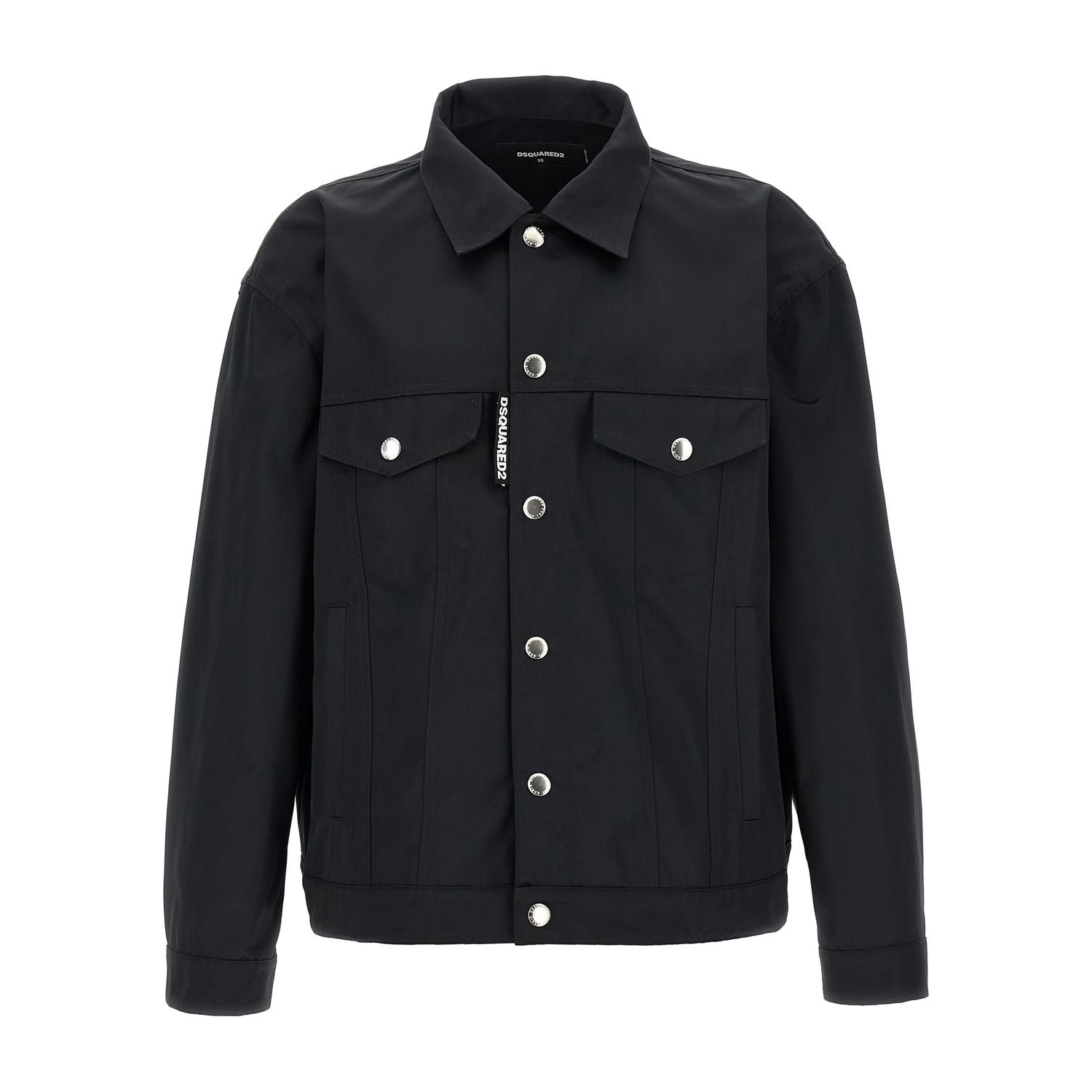 Dsquared² Black Polyester Full-Length Jacket
