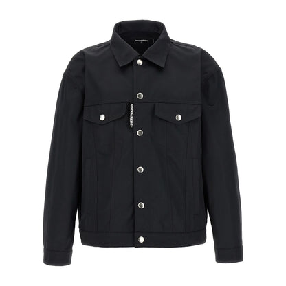 Dsquared² Black Polyester Full-Length Jacket