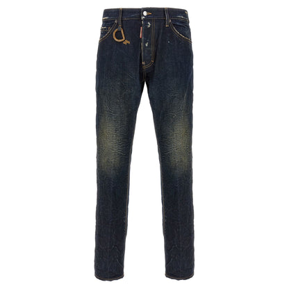 Dsquared² Blue Cotton Slim Fit Jeans