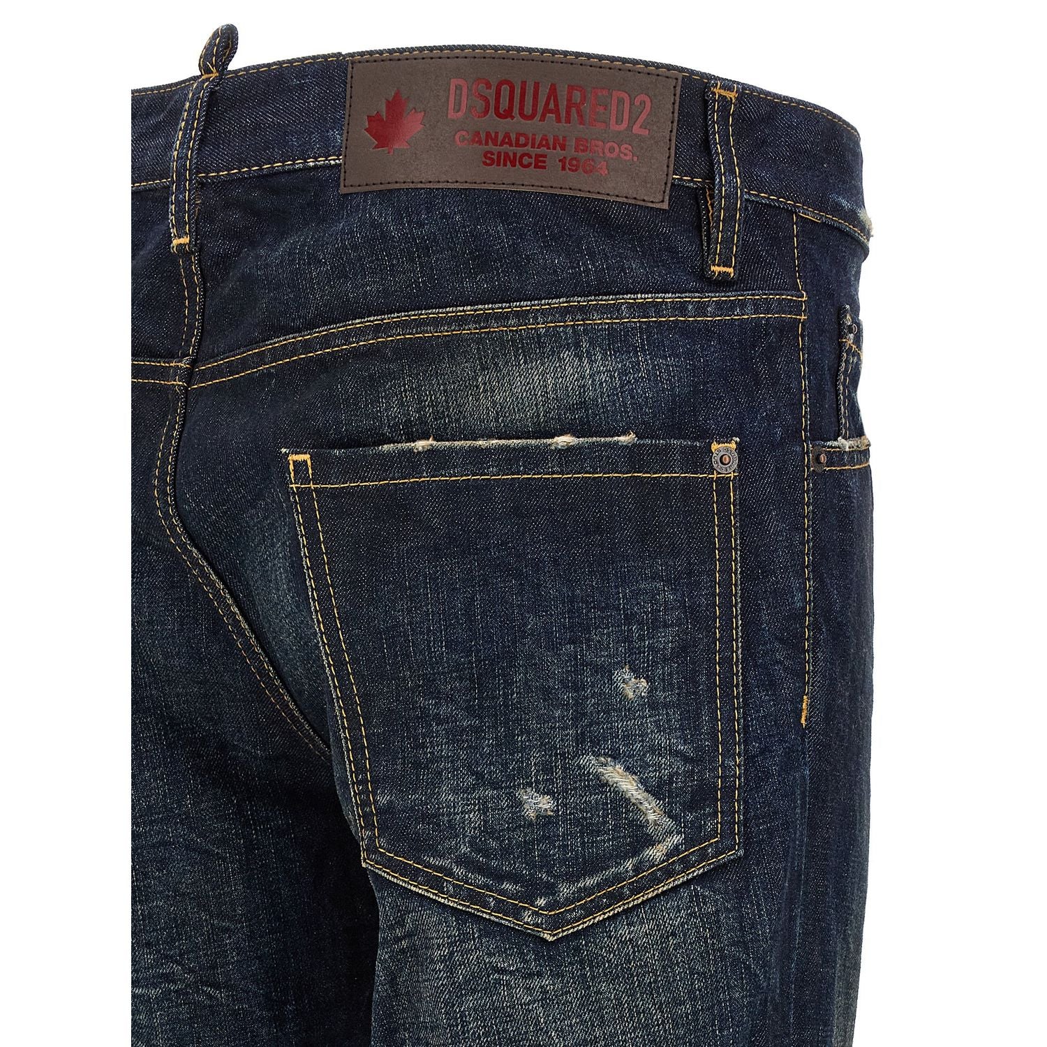 Dsquared² Blue Cotton Slim Fit Jeans
