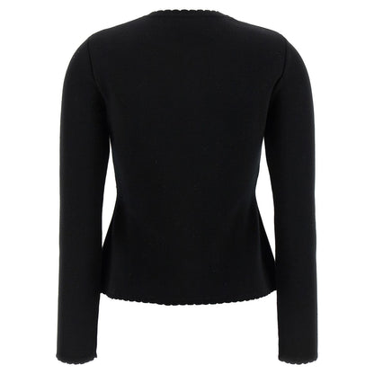 Moschino Black Virgin Wool Cardigan