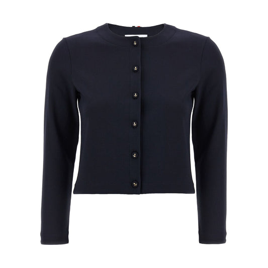Thom Browne Blue Viscose Cardigan