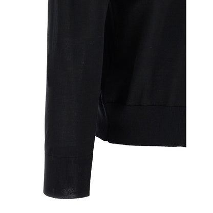 Kiton Black Wool Polo Shirt